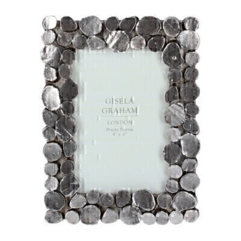 Small Pewter Pebble Picture Frame By Gisela Graham